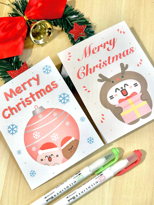Reindeer Chubby Christmas Card