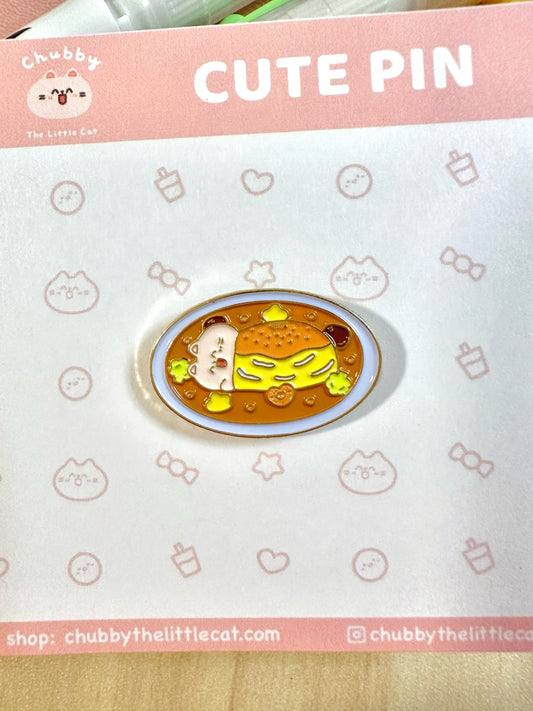 Curry Egg Rice Enamel Pin