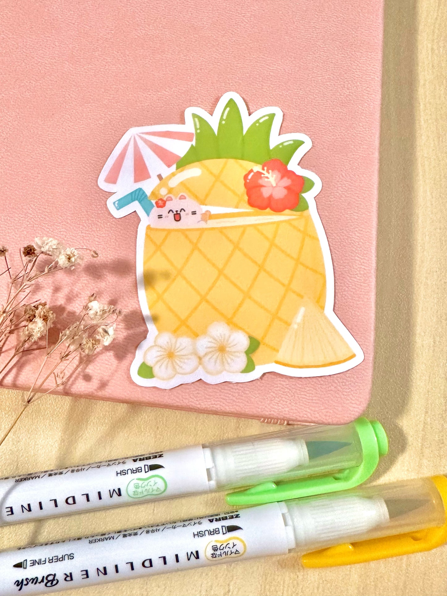 Chubby In Pineapple Sticker