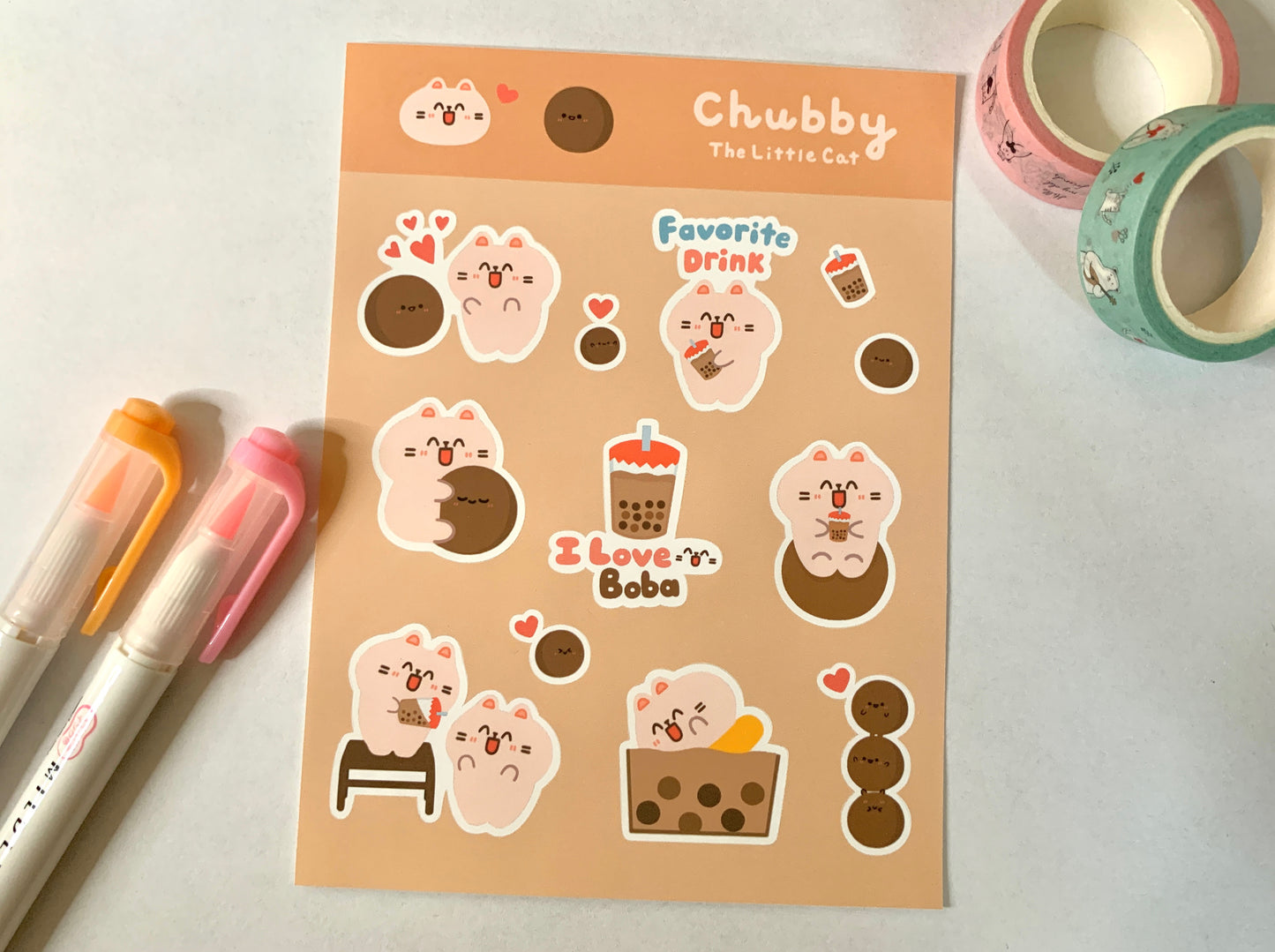 B2. Boba and Bears Sticker Sheet – PepperCut